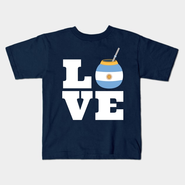 Love Yerba Mate Kids T-Shirt by sqwear